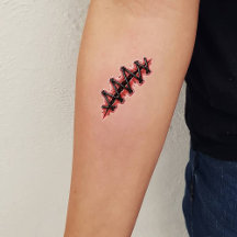 Reëel Getekend Wond Tijdelijke Tatoeage