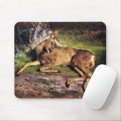 Reeën in het bos (door Rosa Bonheur) Muismat (Met muis)