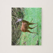 Reeënbok Mannetje Poseert Boslandschap Wilde Natuu Legpuzzel (Verticaal)