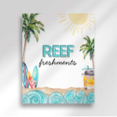 Reef Freshments Drink Party Sign Poster