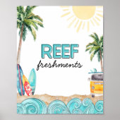 Reef Freshments Drink Party Sign Poster (Voorkant)