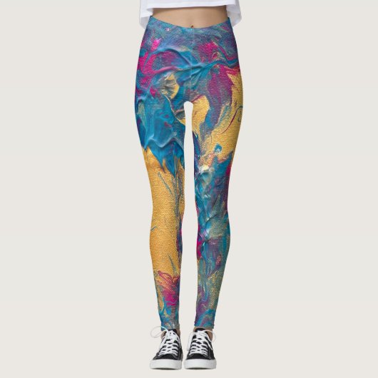 Reef Garden Balloon Painting Studio Art Leggings (Voorkant)