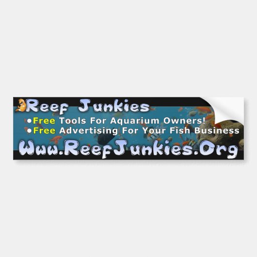 Reef Junkies Bumpersticker 1 (Voorkant)