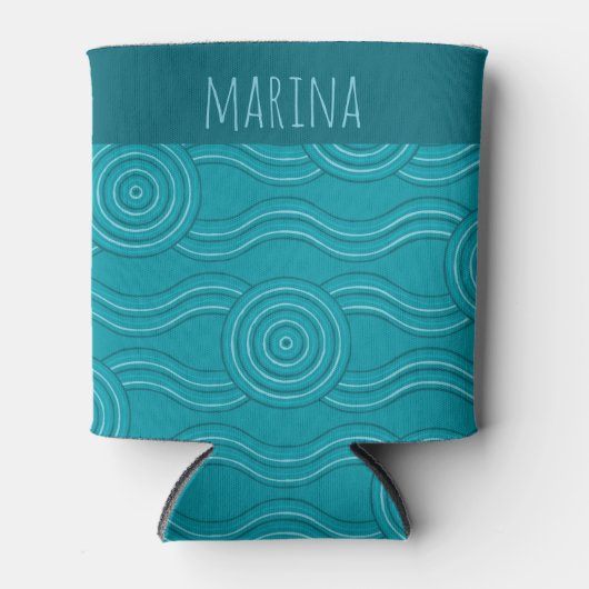 Reef  naam Australian Dreamtime Art Blikjeskoeler (Voorkant)