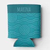 Reef  naam Australian Dreamtime Art Blikjeskoeler (Achterkant)