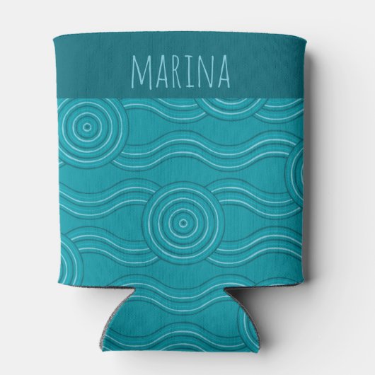 Reef naam Australian Dreamtime Art Blikjeskoeler (Achterkant)