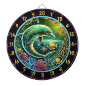 Reef Radiance Dolphin Dartboard Display Dartbord (Voorkant)