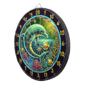 Reef Radiance Dolphin Dartboard Display Dartbord (Voorkant Rechts)