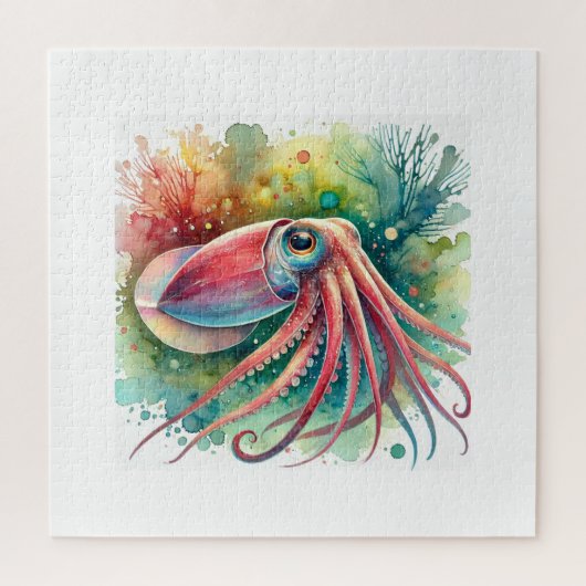 Reef Squid 300824AREF112 - Watercolor Legpuzzel (Verticaal)