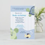 REEF TURTLE & Fish 5x7 Aangepaste uitnodiging voor (Staand voorkant)