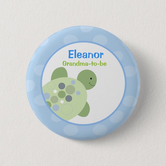 REEF TURTLE NAME TAG Personalized Button (Voorkant)