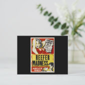 Reefer madness retro vintage poster briefkaart (Staand voorkant)