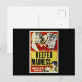 Reefer madness retro vintage poster briefkaart (Voorkant / Achterkant)