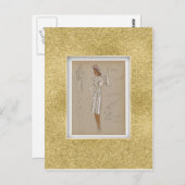 Reefer topcoat droeg over 2 stuks pak. jaren veert briefkaart (Voorkant / Achterkant)