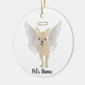 Reeherten Tan Crème Chihuahua Sympathie Herdenking Keramisch Ornament (Links)