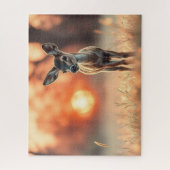 Reekalf bij zonsopgang legpuzzel (Verticaal)