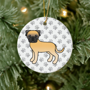 Reekalf Bullmastiff Schattige Cartoon Hond Keramisch Ornament