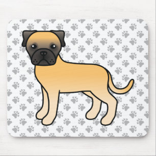 Reekalf Bullmastiff Schattige Cartoon Hond Muismat