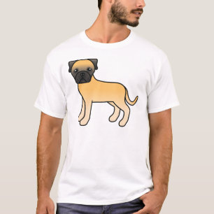 Reekalf Bullmastiff Schattige Cartoon Hond T-shirt