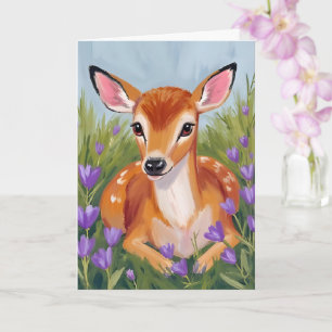 Reekalf Dieren Aquarel Schilderij Kaart