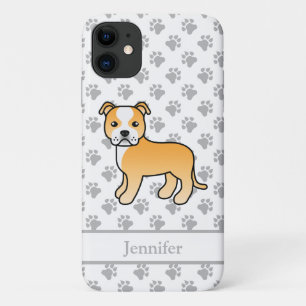 Reekalf En Witte Engelse Staffie Hond & Naam Case-Mate iPhone Case