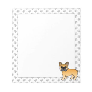 Reekalf Franse Bulldog Schattige Cartoon Hond Notitieblok