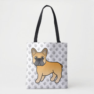 Reekalf Franse Bulldog Schattige Cartoon Hond Tote Bag