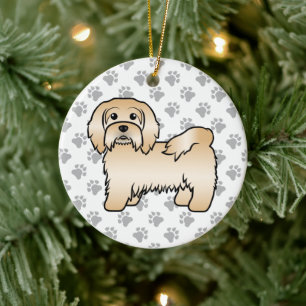 Reekalf Havanese Mopshond Cute Cartoon Hond Illust Keramisch Ornament