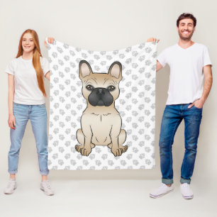 Reekalf Met Zwarte Masker Franse Bulldog / Franse Fleece Deken