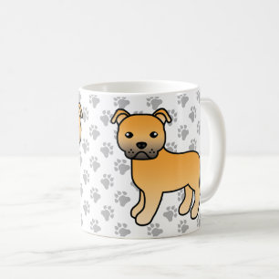Reekalf Staffordshire Bull Terrier Schattige Carto Koffiemok