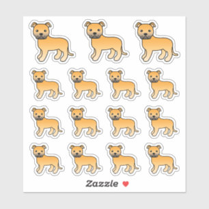 Reekalf Staffordshire Bull Terrier Schattige Carto Sticker