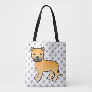 Reekalf Staffordshire Bull Terrier Schattige Carto Tote Bag