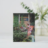 Reekhert in de tuin Collage Briefkaart (Staand voorkant)