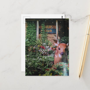 Reekhert in de tuin Collage Briefkaart