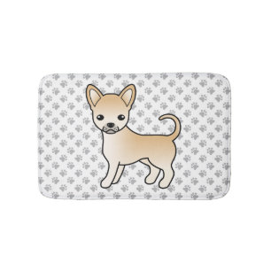 Reekleurige Chihuahua Cartoon Hond & Pootjes Badmat