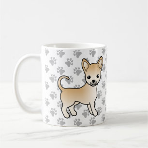 Reekleurige Chihuahua Cartoon Hond & Pootjes Koffiemok