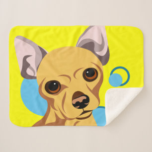 Reekleurige Chihuahua-hond met gladde vacht Sherpa Deken