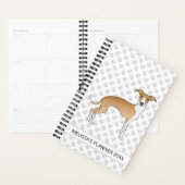 Reekleurige en witte Italiaanse Windhond met aange Planner (Display)
