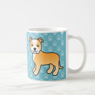 Reekleurige En Witte Staffordshire Bull Terrier Koffiemok