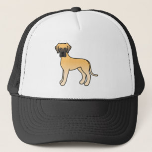 Reekleurige Grote Daneshond Mooie Tekenfilm Hond Trucker Pet