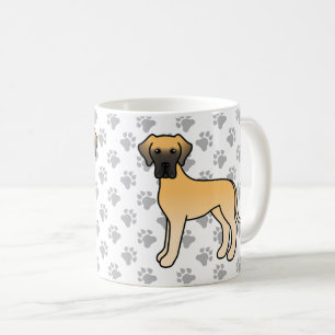 Reekleurige Grote Daneshond Moppige Tekening Hond Koffiemok