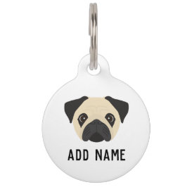 Reekleurige Pug-hond Huisdierpenning