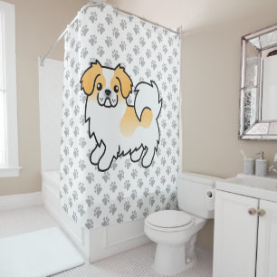 Reekleurige Tibetaanse Spaniel Cute Cartoon Hond Douchegordijn