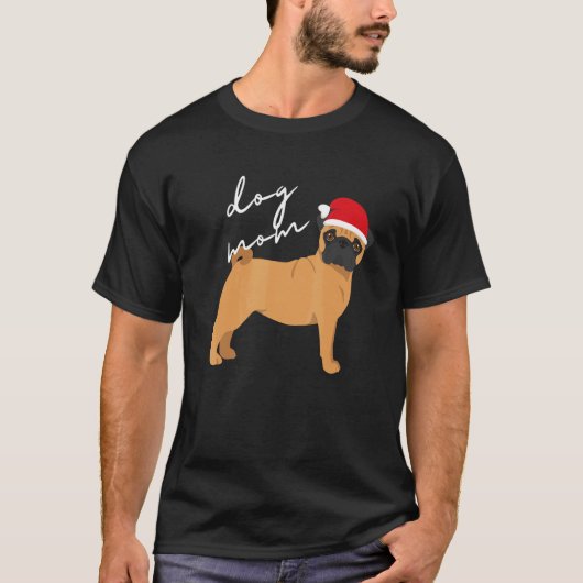 Reekrug Hond Moeder Kerstmis T-shirt (Voorkant)