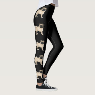 Reekrug mopshond hondenras schattige cartoon honde leggings