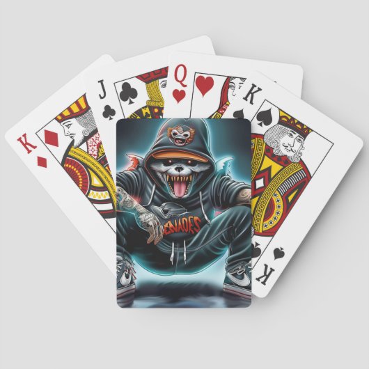 Reeks 1-4 Rap-kaartgames Pokerkaarten (Achterkant)