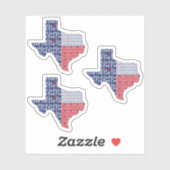 Reeks 3 All the Love in Texas State Flag Sticker (Vel)