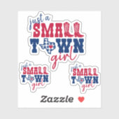 Reeks 3 Alleen een klein stadscentrum Texas Custom Sticker (Vel)