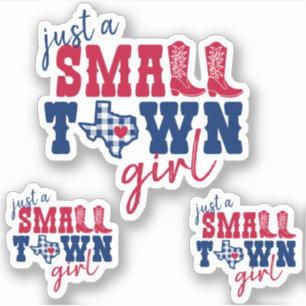 Reeks 3 Alleen een klein stadscentrum Texas Custom Sticker