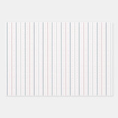 Reeks 3-Baby lammeren, Argyle, Stripes Roze grijs  Inpakpapier Vel (Voorkant 3)